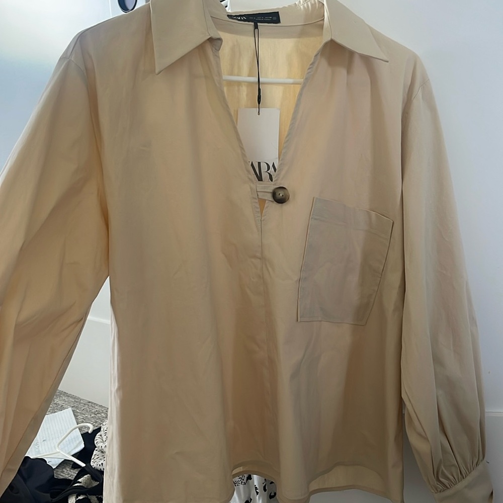 NWT! Zara Poplin shirt size Small